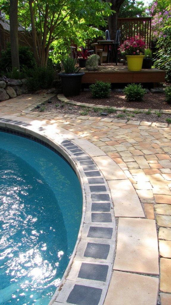 20 Eye-Catching Pool Edge Tile Ideas With A Defined Finish affordable ceramic pool tiles