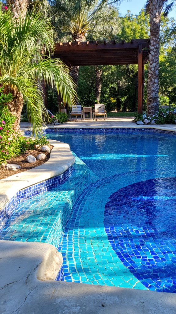 23 Luxurious Backyard Pool Oasis Ideas Worth Saving artistic tile pool transformation