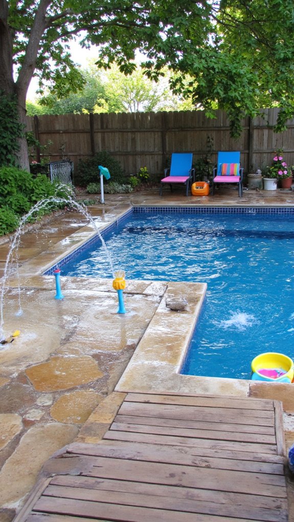 23 Family Friendly Backyard Pool Ideas Everyone Enjoys backyard splash pad fun