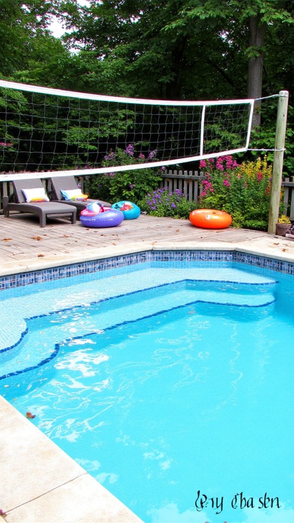 23 Family Friendly Backyard Pool Ideas Everyone Enjoys backyard volleyball for fun