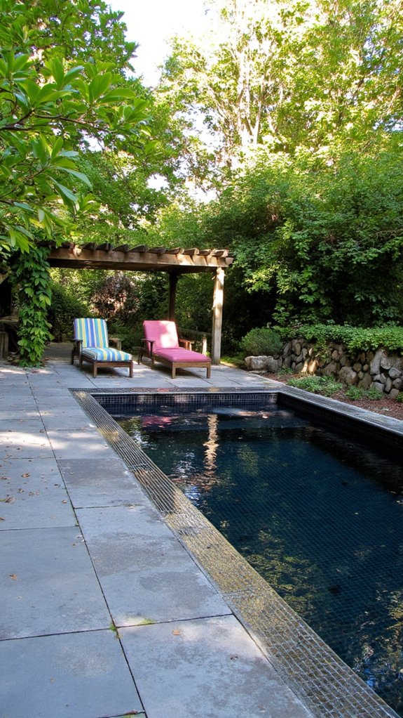 22 Inspiring Pool Color Ideas That Shift The Entire Mood bold black pool elegance