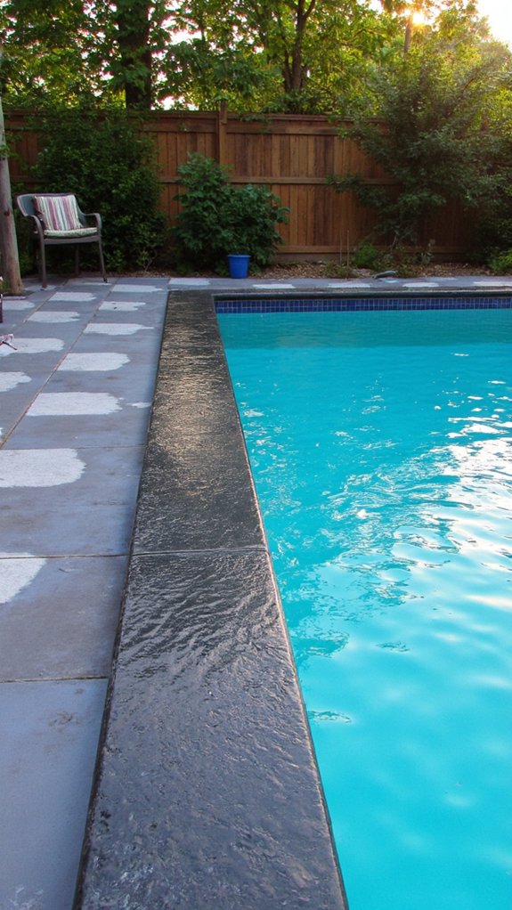 20 Eye-Catching Pool Edge Tile Ideas With A Defined Finish bold contrast with tiles