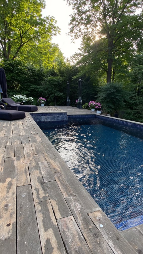 22 Brilliant Pool Tile Ideas With A High-End Finish bold luxury outdoor tiles
