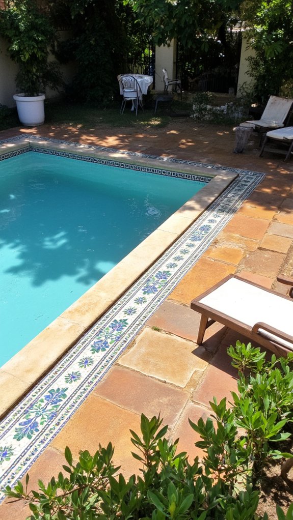 22 Fresh Pool Area Tile Ideas To Refresh The Whole Space border tiles enhance functionality