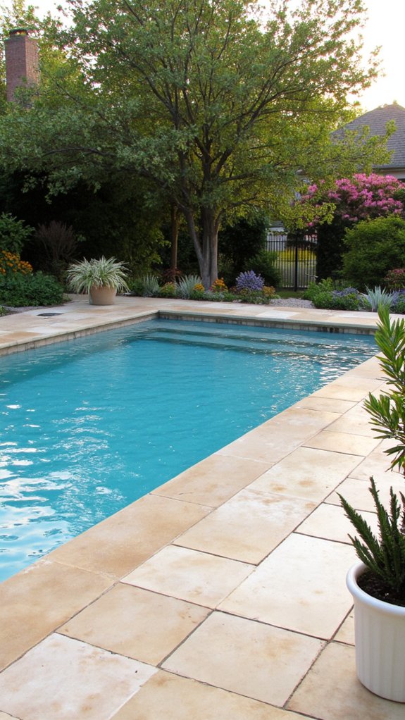 22 Brilliant Pool Tile Ideas With A High-End Finish bright airy pool tiles