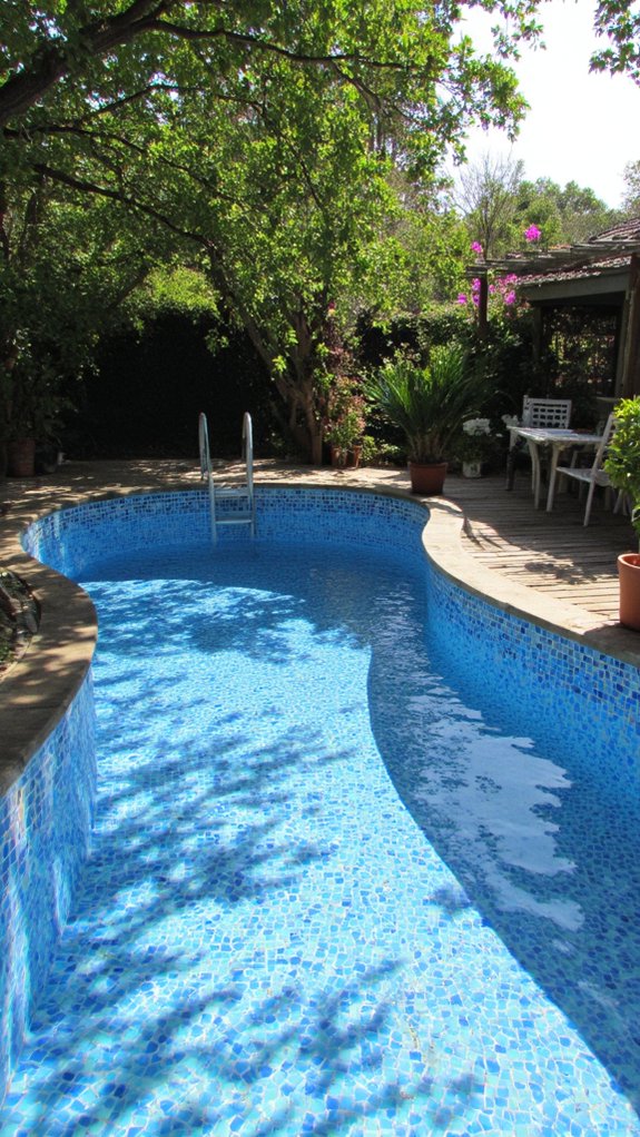 25 Chic Waterline Pool Tile Ideas With Big Visual Impact budget friendly pool tile options