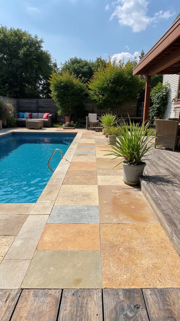 23 Practical Pool Tile Choices Built To Last Outdoors budget friendly pool tile options