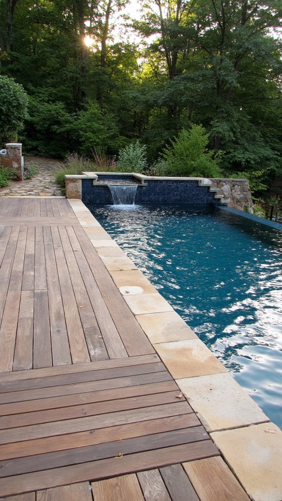 25 Breathtaking Infinity Pool Backyard Ideas For A Wow Factor choosing materials for decks