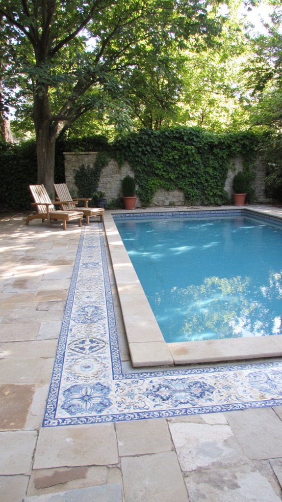 22 Polished Pool Design Ideas For Backyards That Feel Intentional classic tile patterns elegance