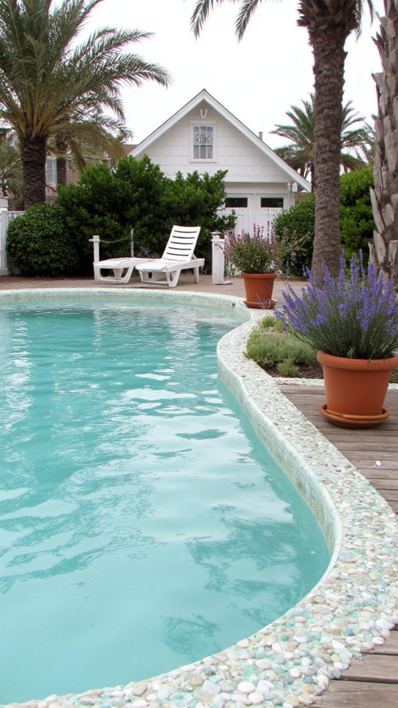 21 Decorative Pool Tile Ideas That Add Subtle Personality coastal pool transformation tiles