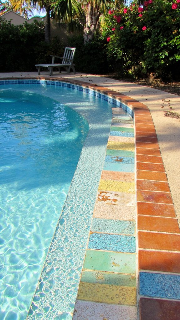 23 Thoughtful Pool Step Tile Ideas That Balance Safety And Style color impacts pool aesthetics