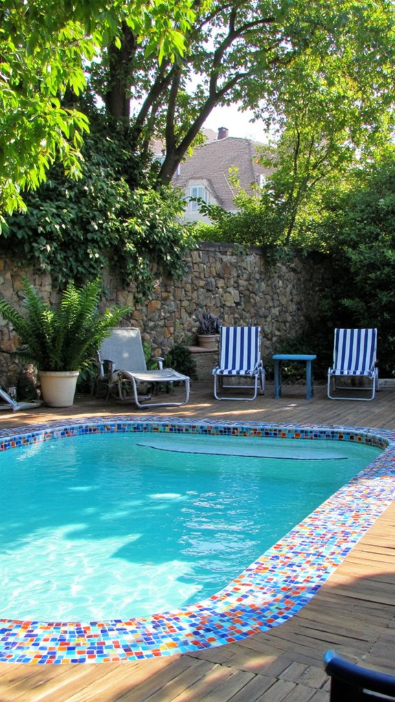 21 Decorative Pool Tile Ideas That Add Subtle Personality colorful glass pool tiles