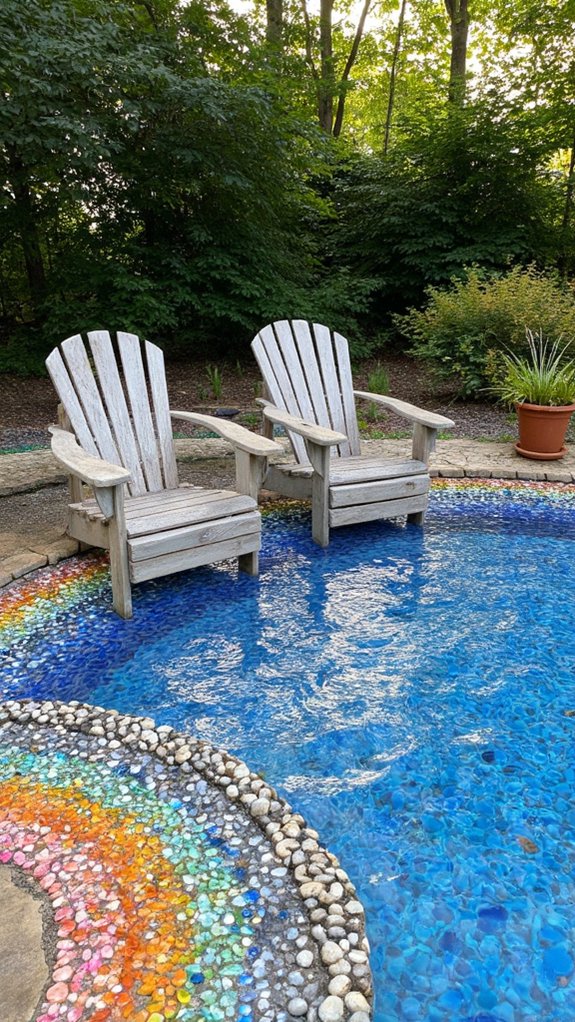 22 Brilliant Pool Tile Ideas With A High-End Finish colorful pebble pool tiles
