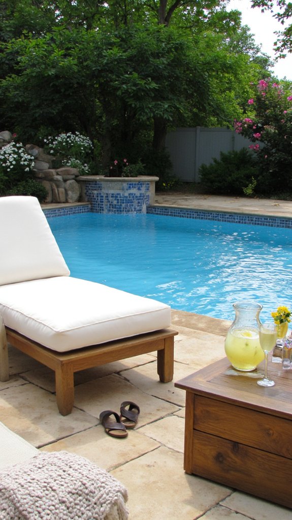 23 Luxurious Backyard Pool Oasis Ideas Worth Saving comfortable poolside loungers selection