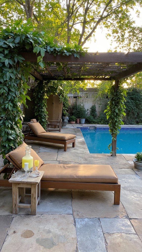 25 Inviting Backyard Pool Area Inspiration For Total Comfort comfortable shaded pool area