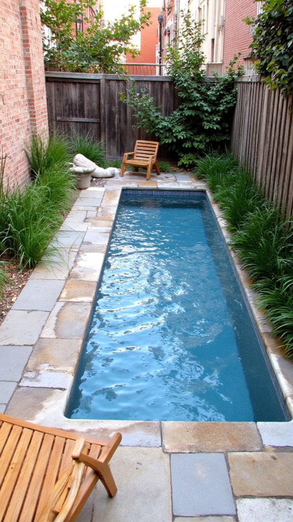 20 Chic Small Backyard Pool Designs That Maximize Style compact elegant exercise oasis