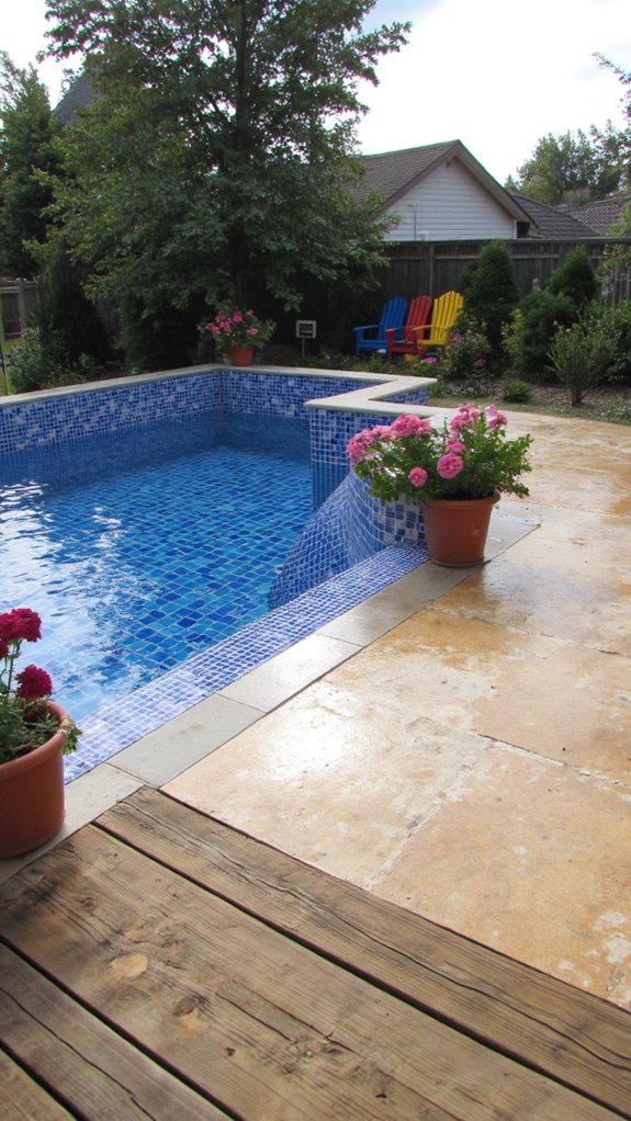 21 Stunning Pool Tile Ideas That Instantly Elevate Your Backyard complementary poolside tile design