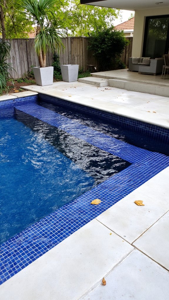 19 Trendy Small Modern Pool Ideas That Feel High End contemporary pool tile selection