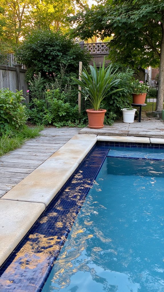 21 Decorative Pool Tile Ideas That Add Subtle Personality contrast between dark and light