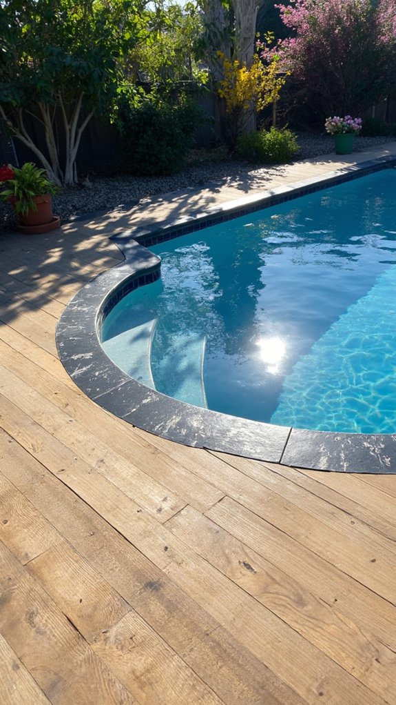 19 Creative Pool Tile Designs That Transform Any Swimming Pool contrasting borders enhance design