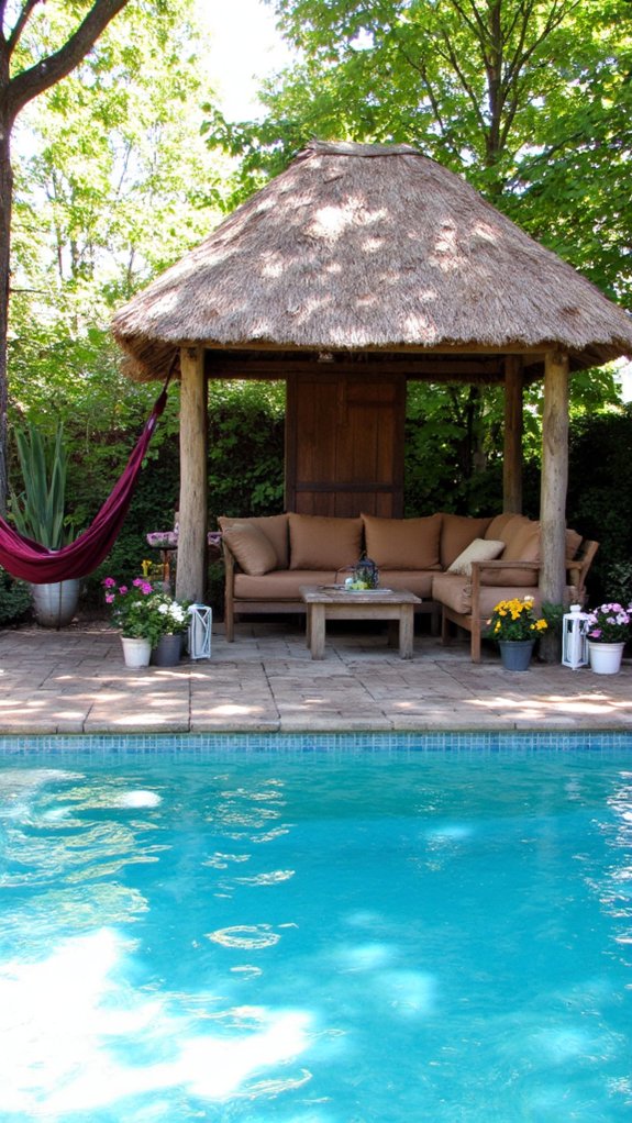 23 Luxurious Backyard Pool Oasis Ideas Worth Saving cozy cabana relaxation retreat