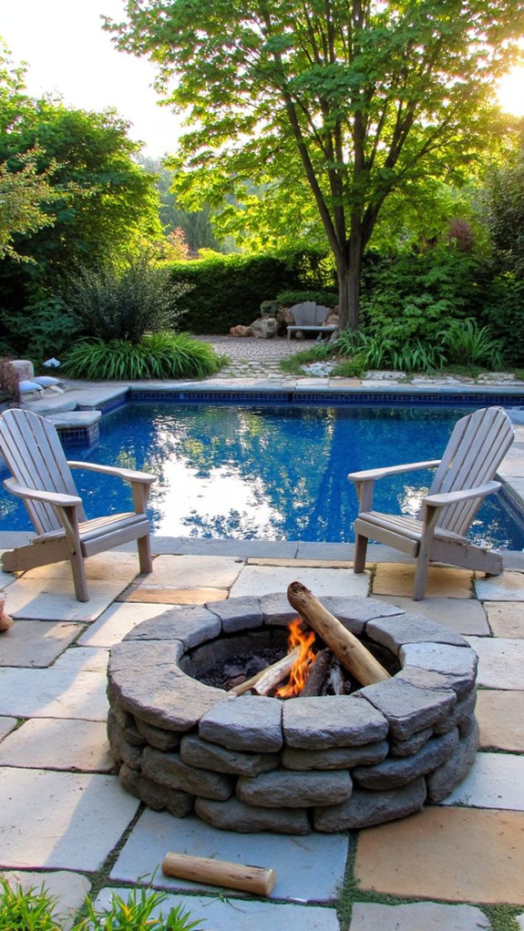 24 Smart Inground Backyard Pool Ideas For A Clean Finished Look cozy year round outdoor gatherings