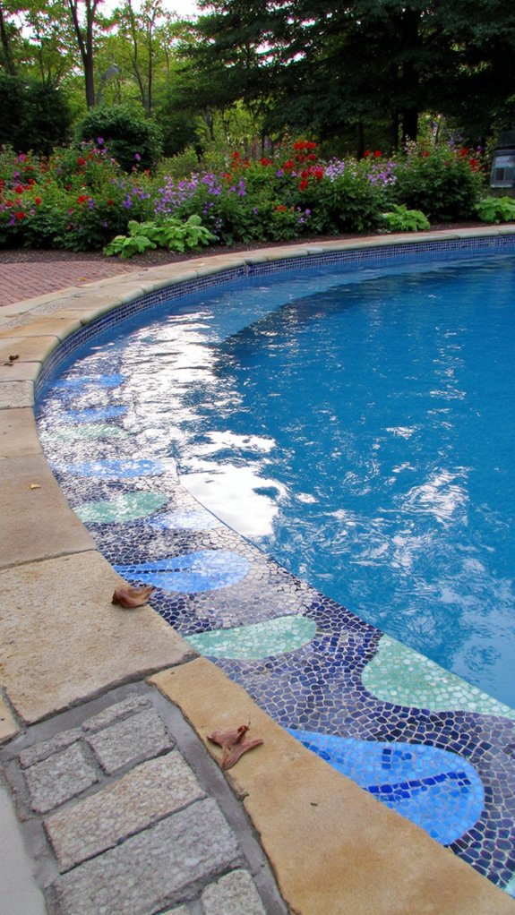 24 Stylish Pool Tile And Coping Ideas That Flow Naturally creative mosaic tile designs