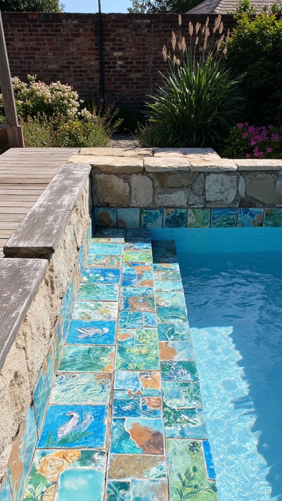 20 Creative Pool and Landscape Design Ideas For Visual Balance decorative tiles enhance aesthetics
