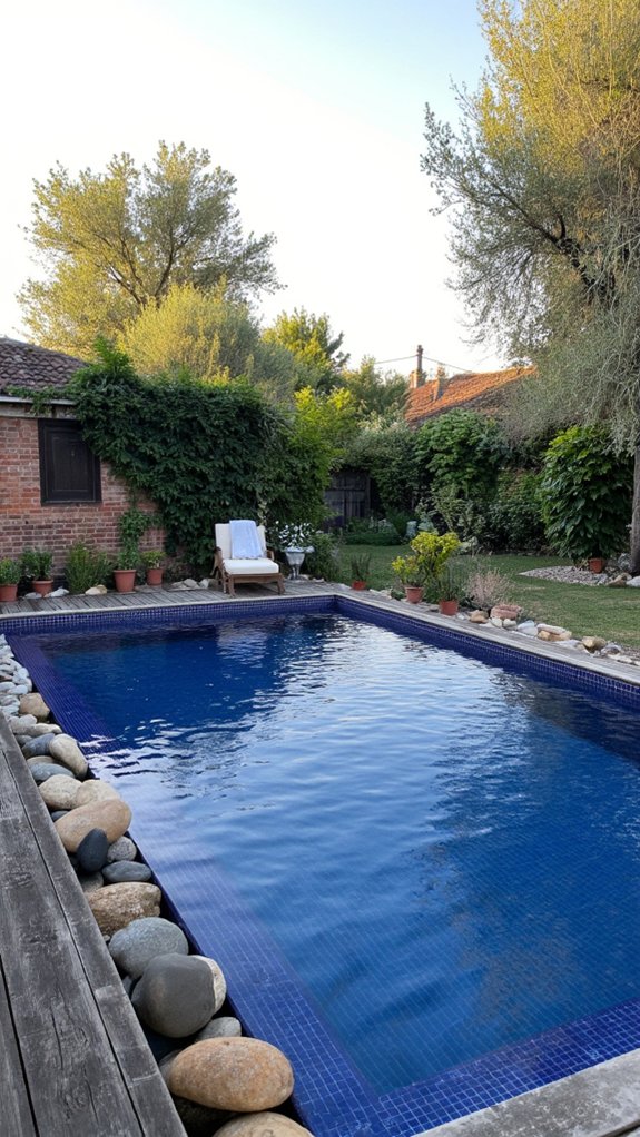 25 Dramatic Dark Blue Pool Tile Ideas With Visual Depth deep ocean tranquility allure