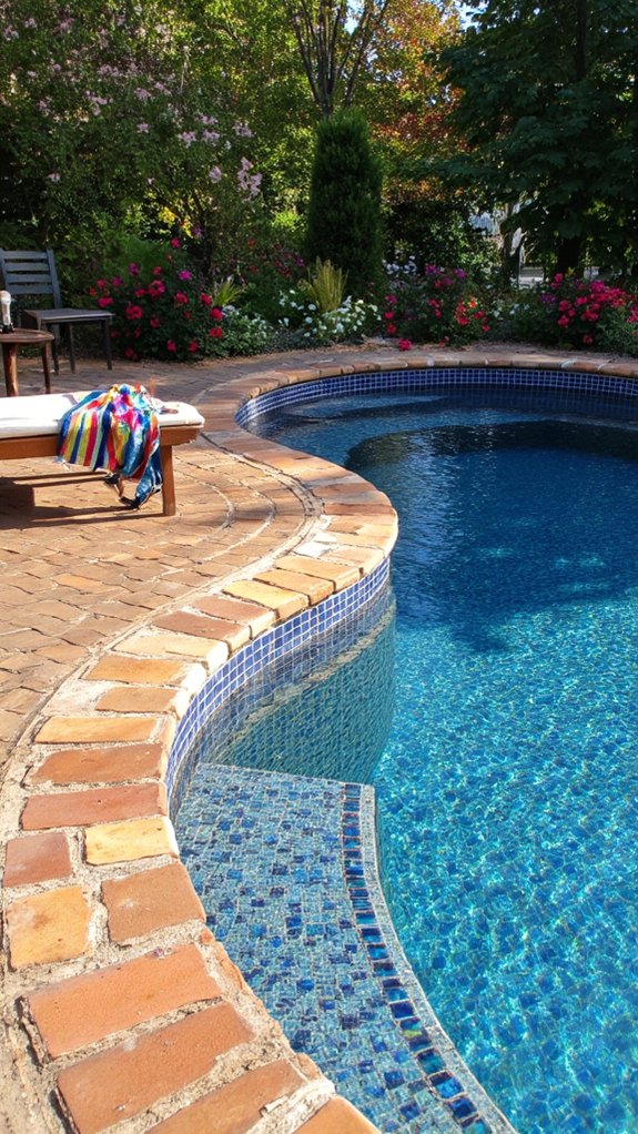 20 Elegant Waterline Pool Tile Ideas For A Polished Look durability slip resistance aesthetics