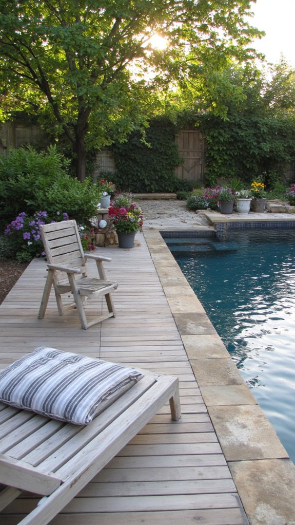 21 Classic Pool Tile Ideas Suited To Any Home Style durable wood like pool tiles