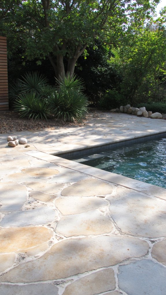 24 Neutral Pool Tile Ideas For A Calm Resort Vibe eco friendly neutral pool tiles