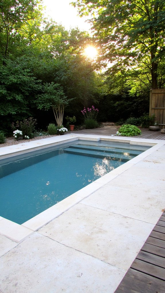 19 Beautiful White Pool Tile Ideas For A Fresh Clean Look eco friendly pool design tiles