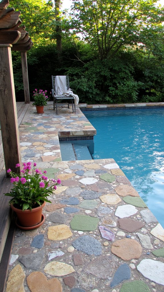 23 Thoughtful Pool Step Tile Ideas That Balance Safety And Style eco friendly pool step tiles