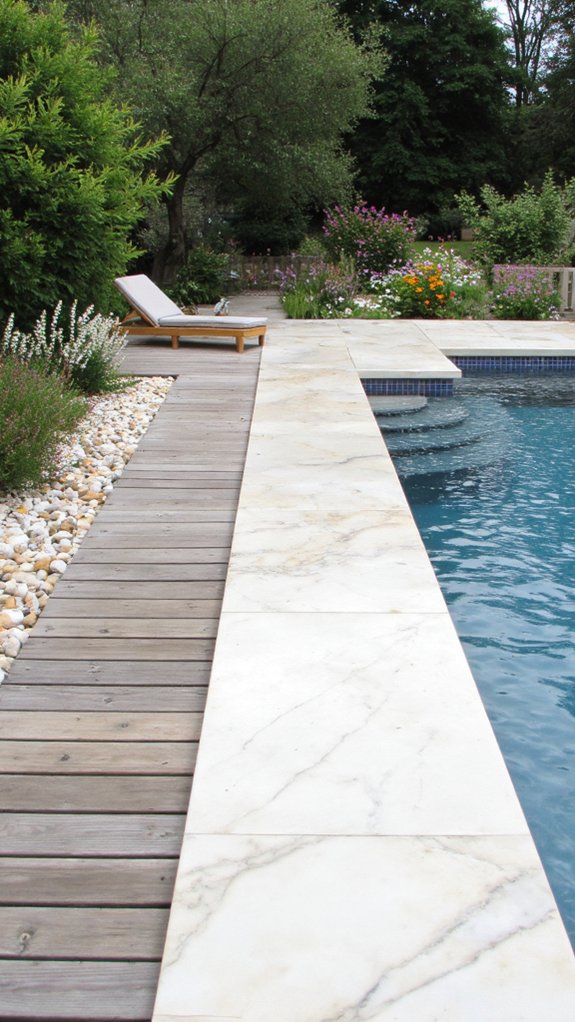 21 Decorative Pool Tile Ideas That Add Subtle Personality elegant durable marble tiles