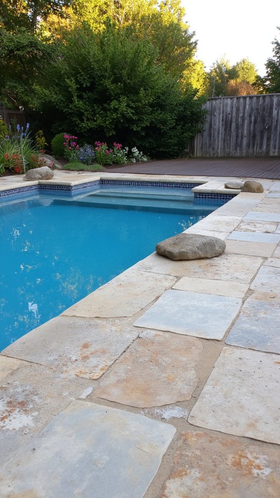 24 Neutral Pool Tile Ideas For A Calm Resort Vibe elegant durable natural stone