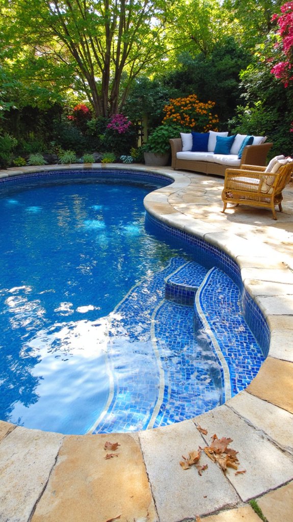 24 Geometric Pool Tile Ideas For A Bold Modern Upgrade elegant geometric pool borders