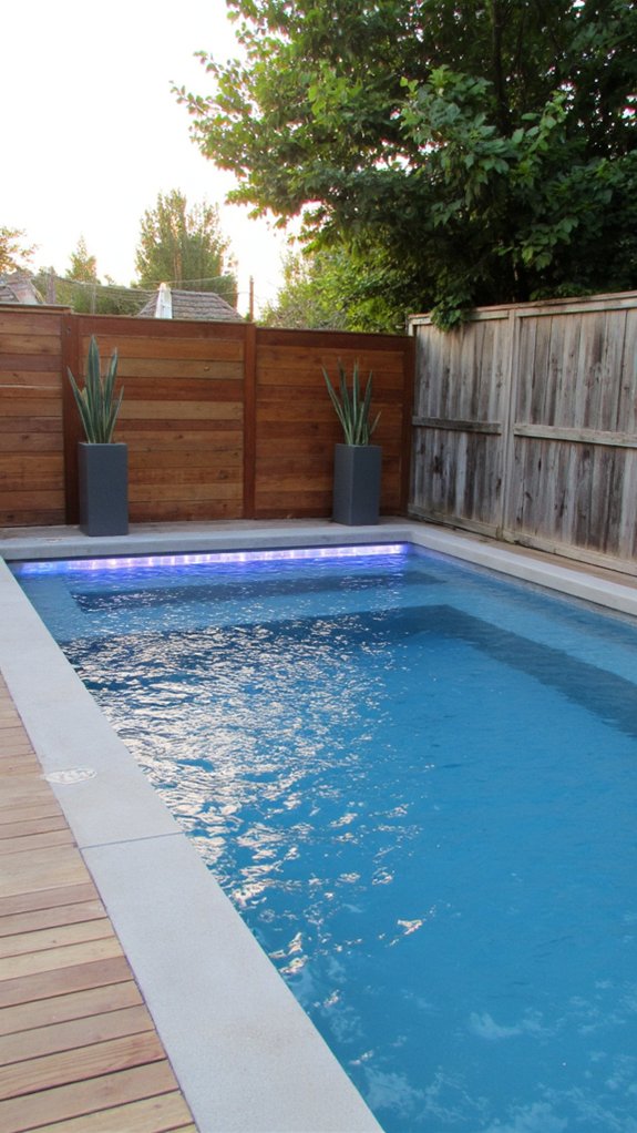 20 Minimalist Plunge Pool Backyard Ideas With Clean Lines elegant illumination for pools