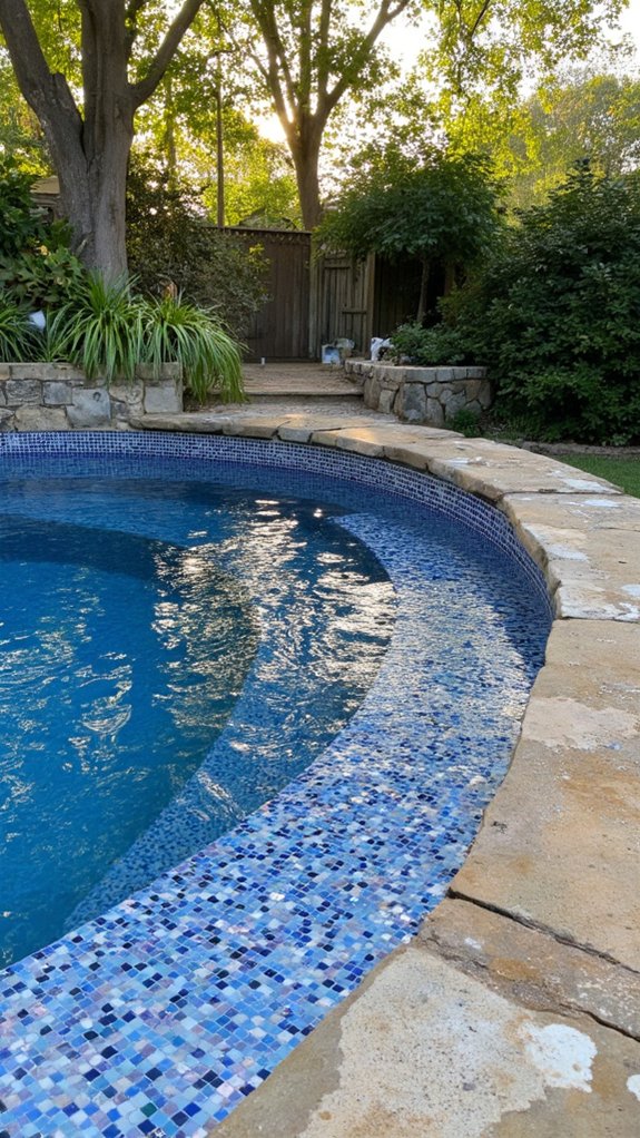 24 Gorgeous Pool Tile Inspiration Worth Saving Right Now elegant mosaic pool designs