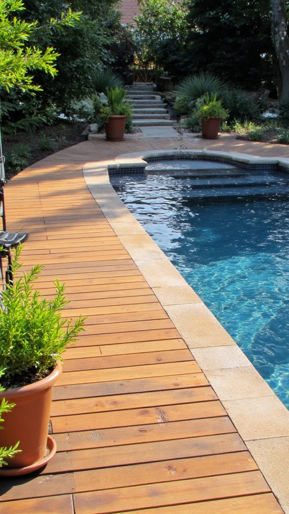 20 Creative Pool and Landscape Design Ideas For Visual Balance elegant poolside deck design