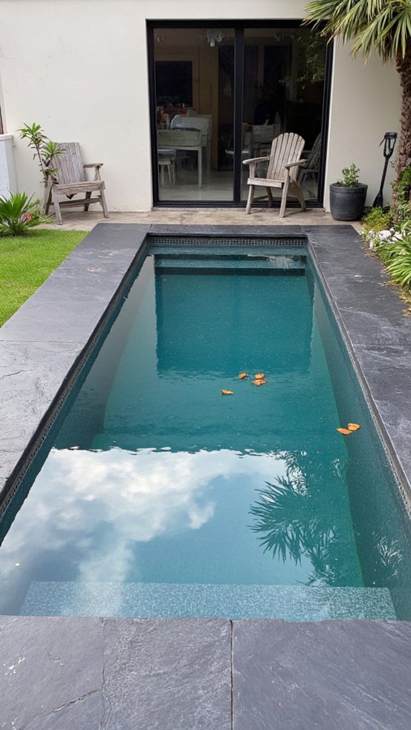 20 Minimalist Plunge Pool Backyard Ideas With Clean Lines elegant stone pool surrounds