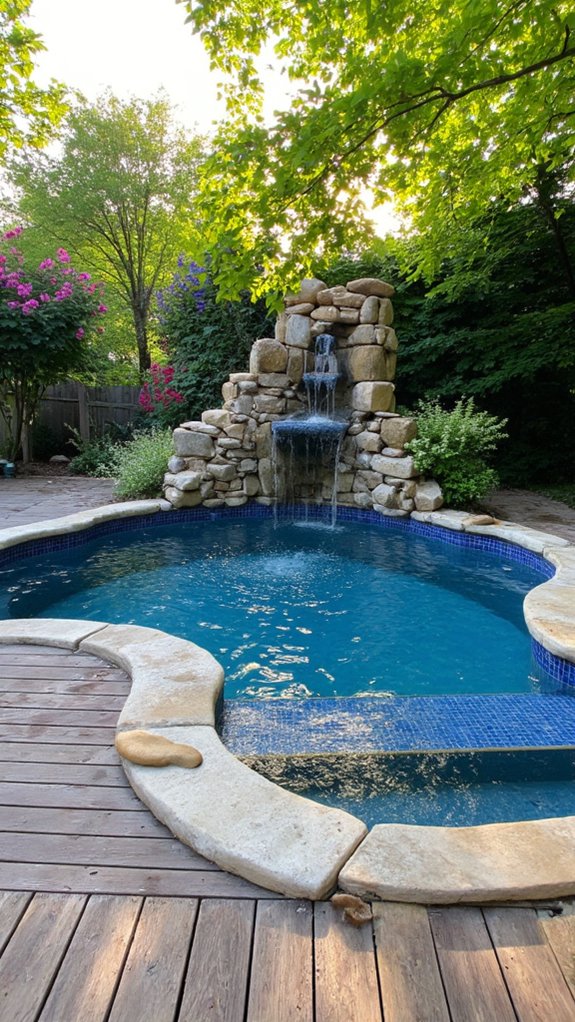 23 Clever Compact Backyard Pool Ideas For Limited Space elegant water feature enhancement