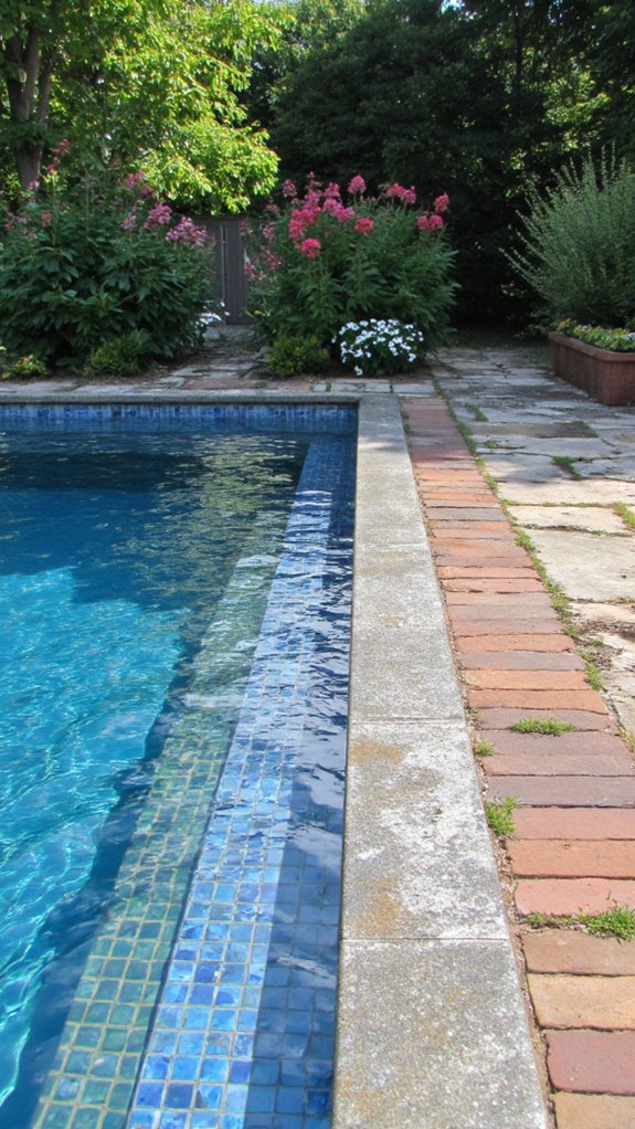 20 Eye-Catching Pool Edge Tile Ideas With A Defined Finish elegant waterline tile options