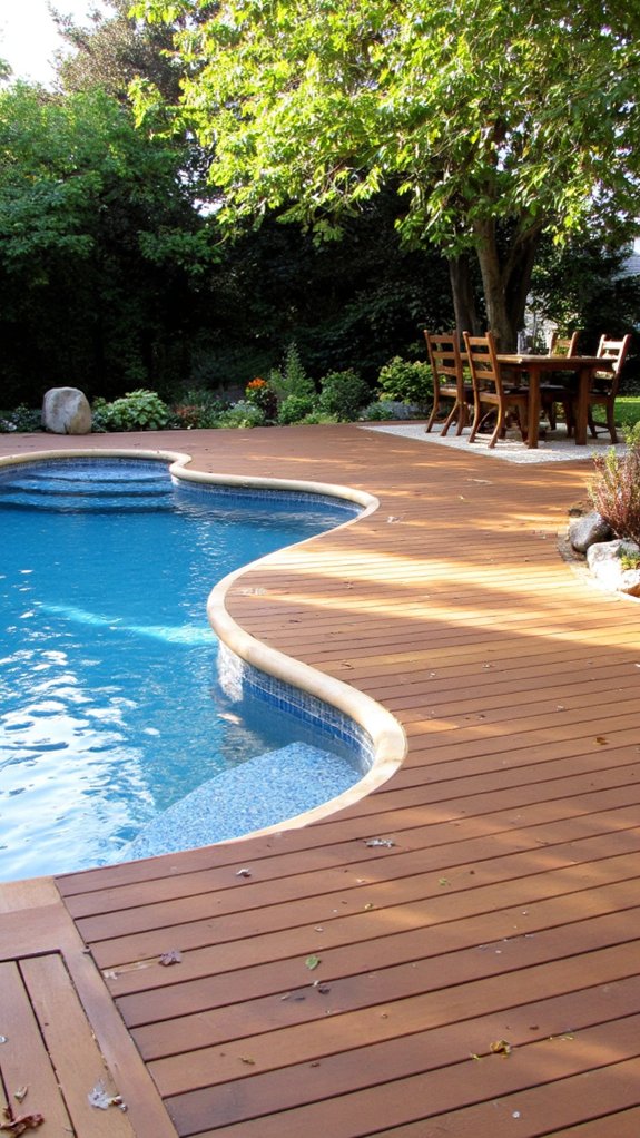 19 Seamless Backyard Patio With Pool Ideas For Flow elegant wood pool decks