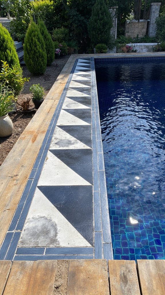24 Geometric Pool Tile Ideas For A Bold Modern Upgrade geometric tiles enhance water features