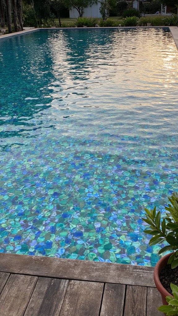 24 Gorgeous Pool Tile Inspiration Worth Saving Right Now glamorous reflective pool tiles