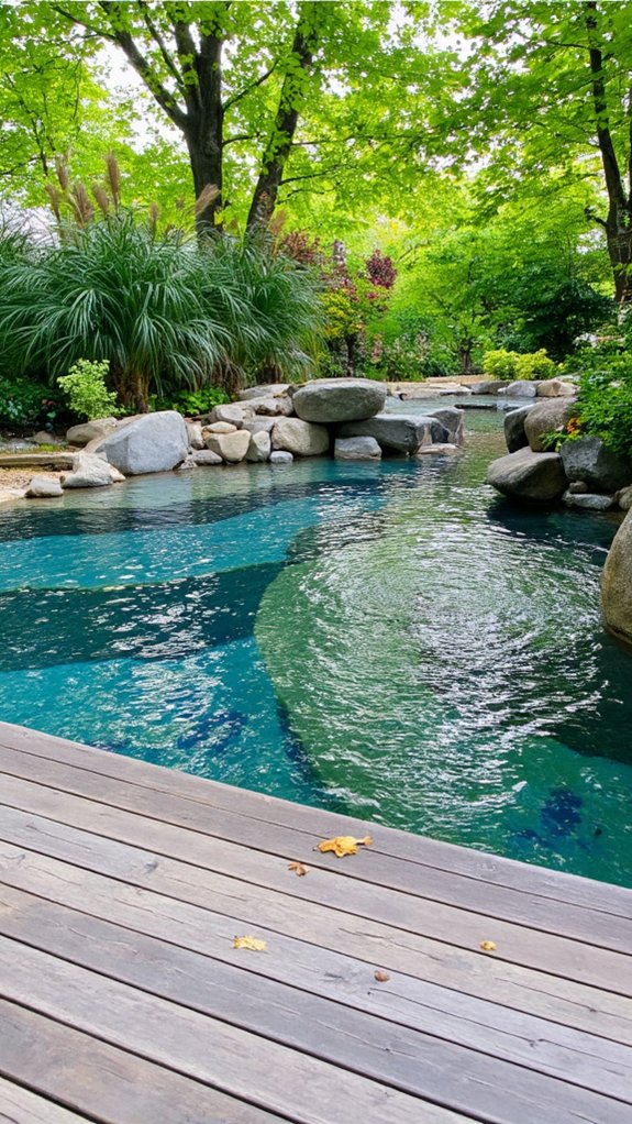 22 Natural Backyard Pool Garden Ideas With Lush Surroundings gradual depth swimming area