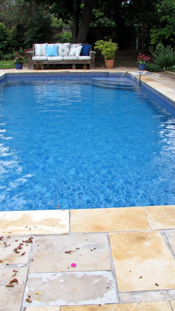 24 Gorgeous Pool Tile Inspiration Worth Saving Right Now grout color enhances pool tiles