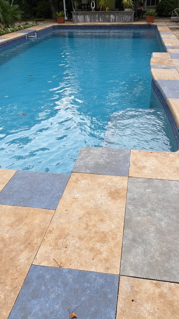 23 Practical Pool Tile Choices Built To Last Outdoors hire professionals for efficiency