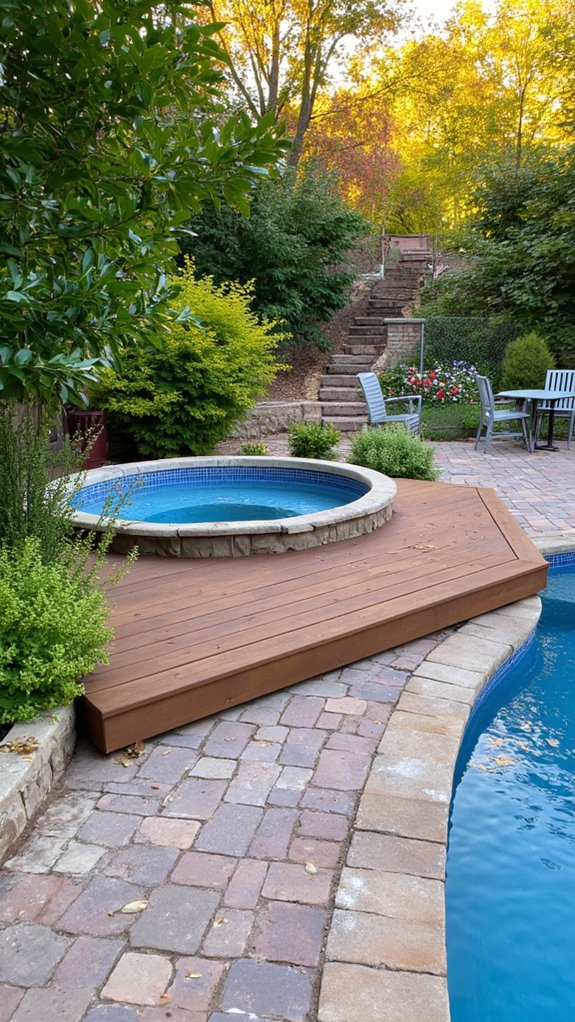 25 Inviting Backyard Pool Area Inspiration For Total Comfort hot tub for relaxation
